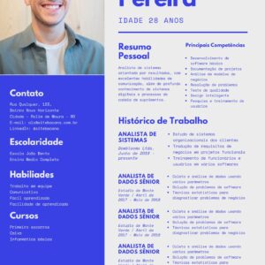 Currículo profissional editável Canva