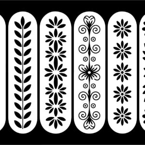 12 Moldes Florais para Nail Art – PNG (Uso Profissional)