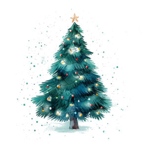 Pack Aquarela – 13 Árvores de Natal PNG | Fundo Transparente | 300 DPI