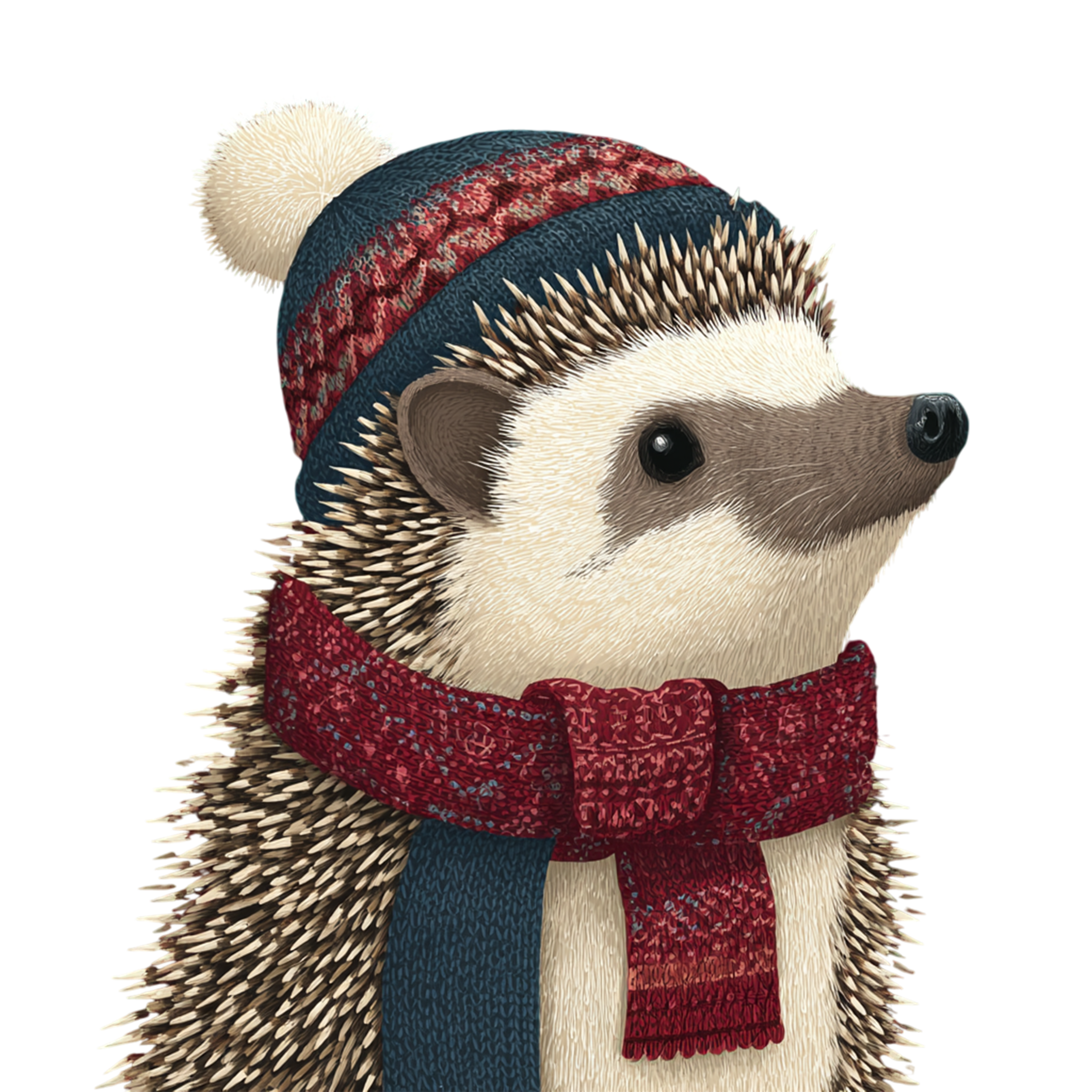 Sublimação Natal – 24 PNG Ouriços Fofos de Natal - Imagem 3