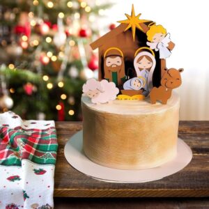 Arquivo de Corte Topo de Bolo Presépio Natal