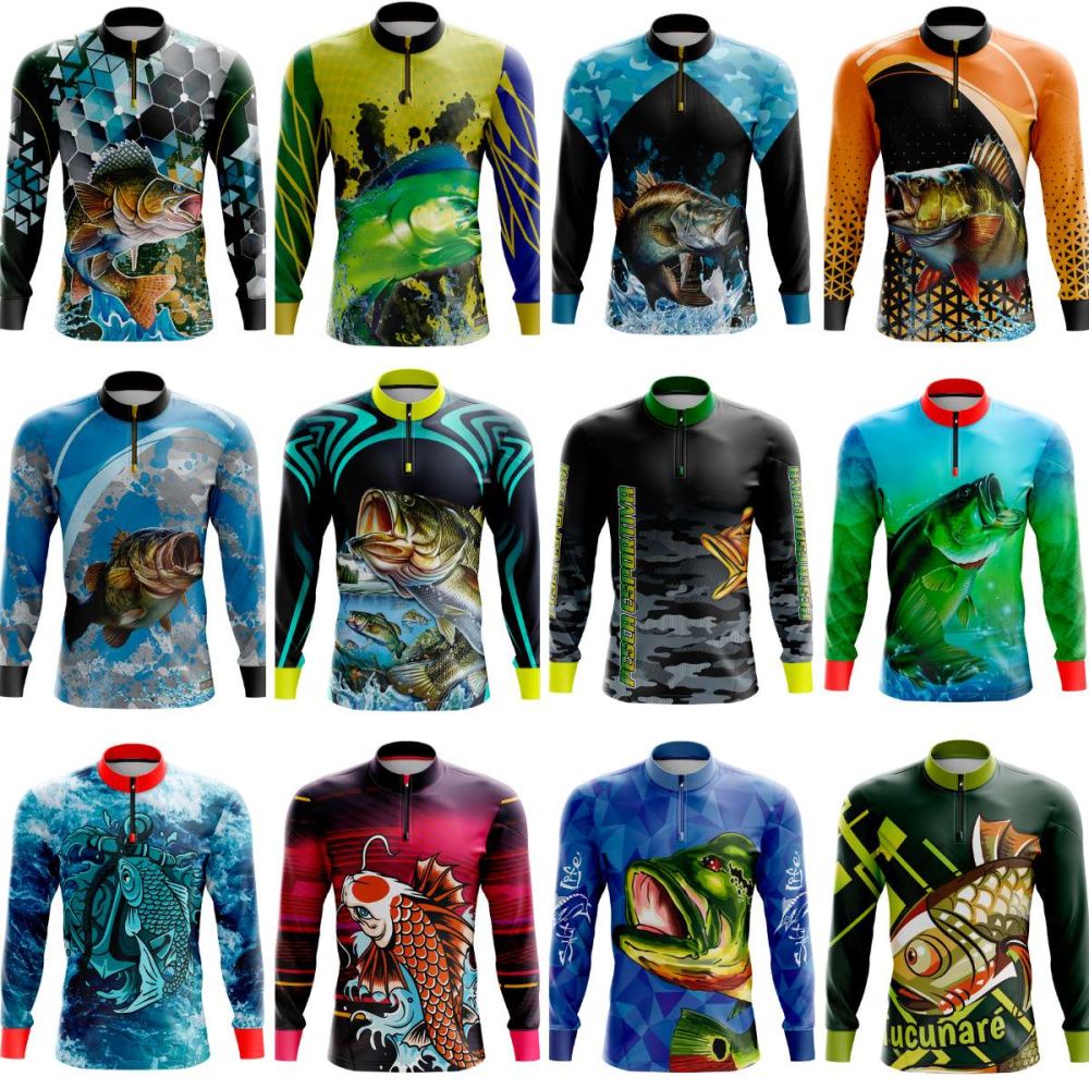 Artes para Camisetas Pescaria Sublimação Total