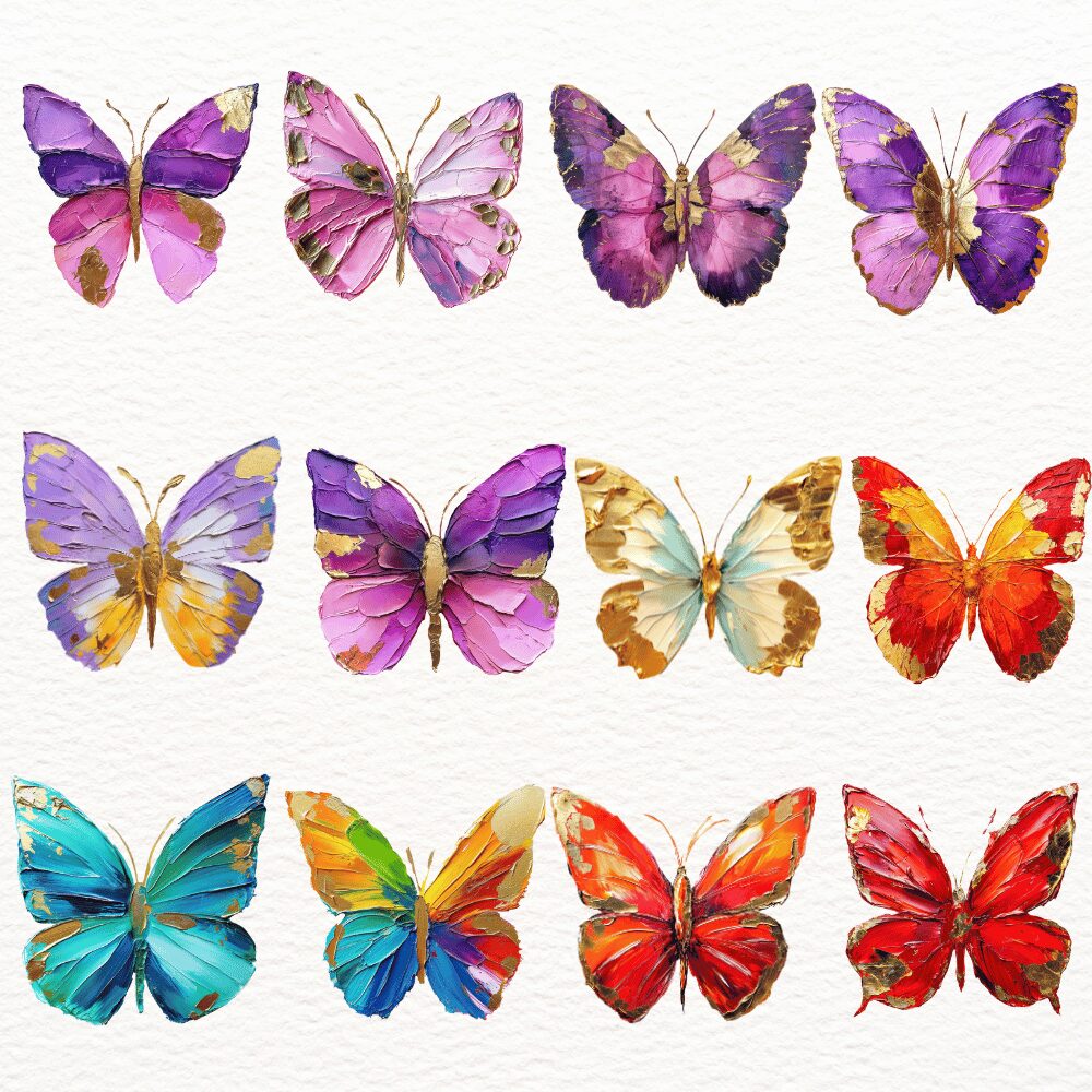 Kit Digital Borboletas em Aquarela em PNG Alta Resolução - Imagem 2