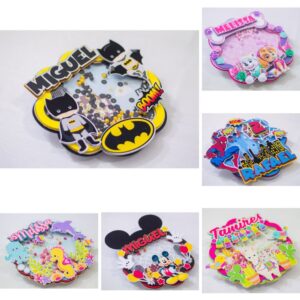 Kit Digital Topo de Bolo Shaker Arquivo de Corte Silhouette – Temas Menino e Menina