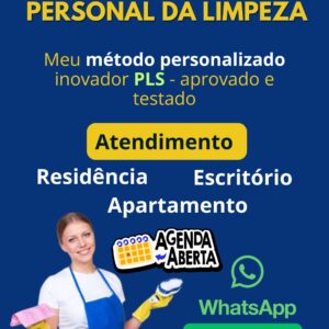 Arte digital editável canva  - Personal da limpeza