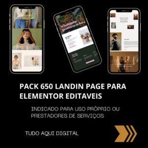 Pack 650 Landing Page editáveis Elementor
